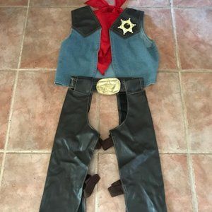 Western Cowboy Costume Chaps Vest Bandana Melissa And Doug Small